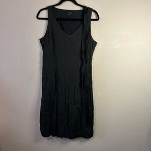 Eileen Fisher Linen Blend Black Dress